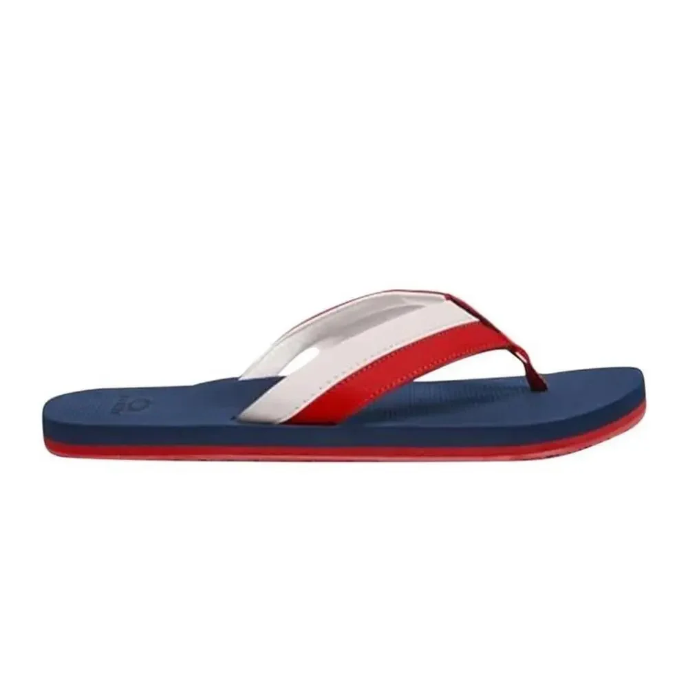 OAKLEY BURKE Men's Flip-Flop Sandals - Red/White/Blue  Size 9 NWT